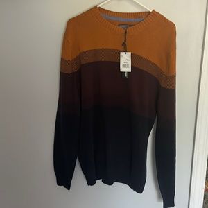 Commerce Bernard Birdseye Color block Crew. Size L.